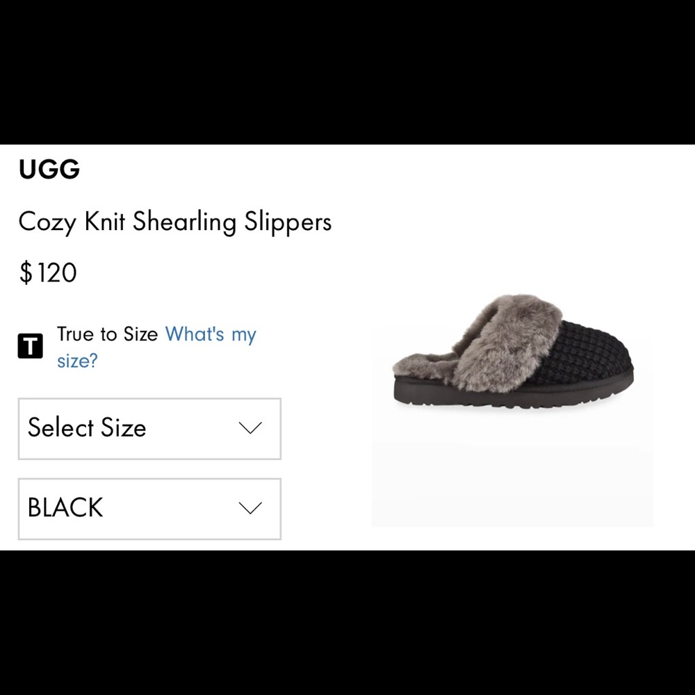 NWOT Authentic Ugg cozy knit slippers
